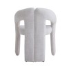 Scaun dining Namur, metal, material textil, spuma, alb, H.77 cm, MIFU000252-WH