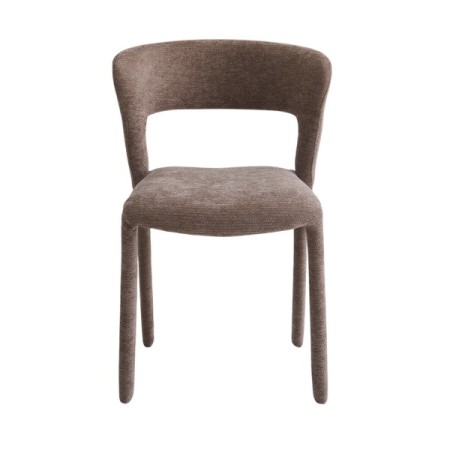 Scaun dining Ghent, metal, material textil, spuma, taupe, H.79 cm, MIFU000253-GY