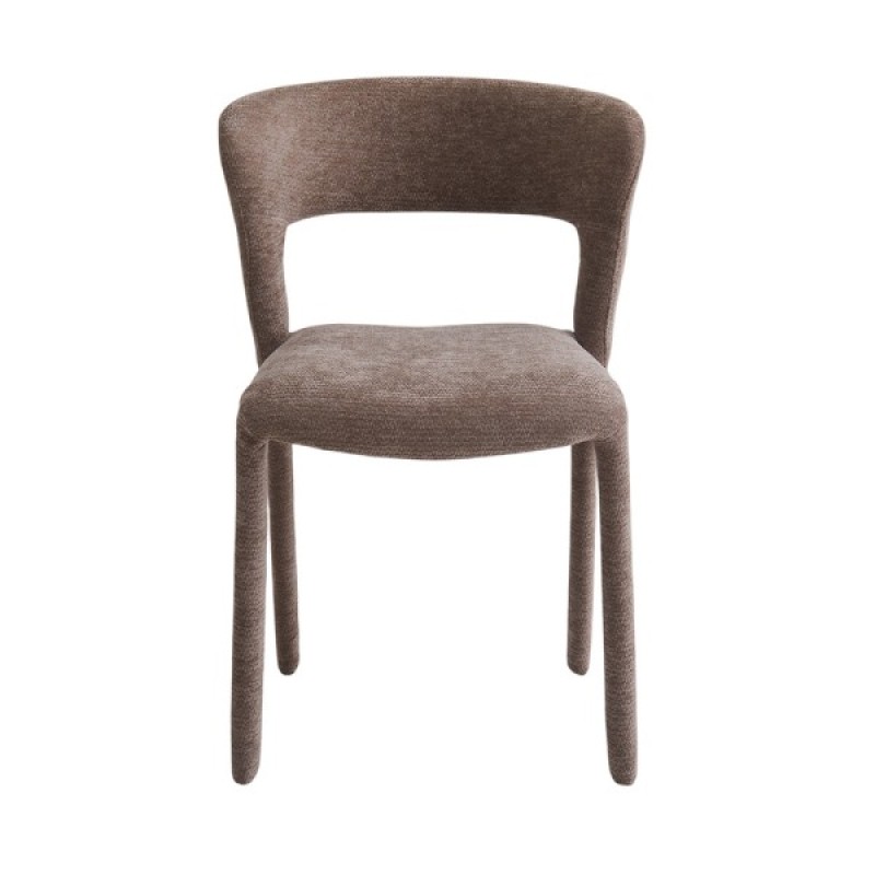 Scaun dining Ghent, metal, material textil, spuma, taupe, H.79 cm, MIFU000253-GY