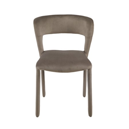 Scaun dining Ghent, metal, catifea, taupe, H.79 cm, MIFU000253-TP