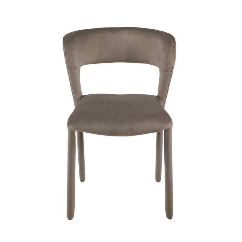 Scaun dining Ghent, metal, catifea, taupe, H.79 cm, MIFU000253-TP