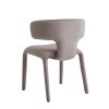Scaun dining Matera, lemn, catifea, taupe, H.76 cm, MIFU000254-TP