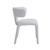 Scaun dining Matera, lemn, material textil, alb, H.76 cm, MIFU000254-WH