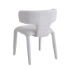Scaun dining Matera, lemn, material textil, alb, H.76 cm, MIFU000254-WH