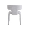 Scaun dining Matera, lemn, material textil, alb, H.76 cm, MIFU000254-WH