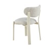 Scaun dining Perast, metal, poliester, gri/bej, H.80 cm, MIFU000255-BG