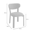 Scaun dining Perast, metal, poliester, gri/bej, H.80 cm, MIFU000255-BG