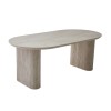 Masa dining Calais, MDF, aspect travertin, bej, L.200 cm, MIFU000256-BG