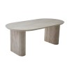 Masa dining Calais, MDF, aspect travertin, bej, L.200 cm, MIFU000256-BG