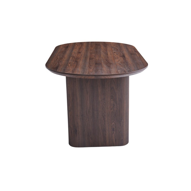 Masa dining Calais, MDF, aspect nuc, maro, L.200 cm, MIFU000256-WALN