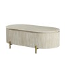 Masa de cafea Royan, metal, MDF, aspect travertin, L.130 cm,  MIFU000264-BG