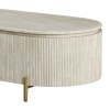 Masa de cafea Royan, metal, MDF, aspect travertin, L.130 cm,  MIFU000264-BG