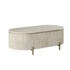 Masa de cafea Royan, metal, MDF, aspect travertin, L.130 cm,  MIFU000264-BG
