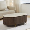 Masa de cafea Royan, metal, MDF, aspect nuc, L.130 cm, MIFU000264-WALN
