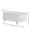 Masa de cafea Royan, metal, MDF, aspect nuc, L.130 cm, MIFU000264-WALN