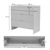 Comoda Odda, MDF, bej, H.75 cm, MIFU000274-BG