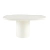 Masa dining Mestia, MDF, aspect ciment alb, L.180 cm, MIFU000276-WH