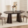 Masa dining extensibila Furmas, MDF, maro, L.160/200 cm,  MIFU000279-WALN