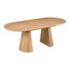 Masa dining extensibila Furnas, MDF, furnir de stejar, L.160/200 cm, MIFU000279-WOOD