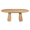 Masa dining extensibila Furnas, MDF, furnir de stejar, L.160/200 cm, MIFU000279-WOOD