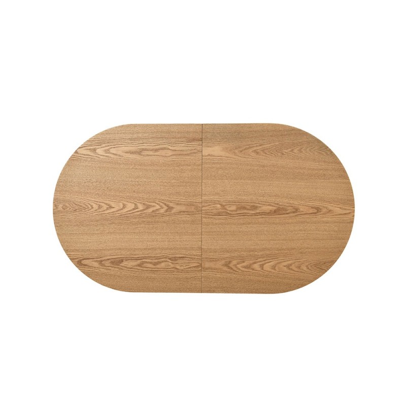 Masa dining extensibila Furnas, MDF, furnir de stejar, L.160/200 cm, MIFU000279-WOOD