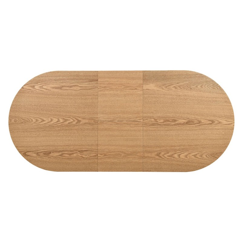 Masa dining extensibila Furnas, MDF, furnir de stejar, L.160/200 cm, MIFU000279-WOOD