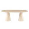 Masa dining Hamar, MDF, ceramica, aspect travertin, bej, L.200 cm, MIFU000281-SD