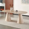 Masa dining Hamar, MDF, ceramica, aspect travertin, bej, L.200 cm, MIFU000281-SD