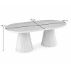 Masa de cafea Hamar, MDF, ceramica, aspect travertin, bej, L.130 cm, MIFU000282-SD