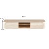 Comoda TV Fermo, MDF, ceramica, aspect travertin, bej, L.180 cm, MIFU000283-BG