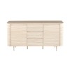 Comoda Fermo, MDF, ceramica, aspect travertin, bej, L.160 cm, MIFU000284-BG