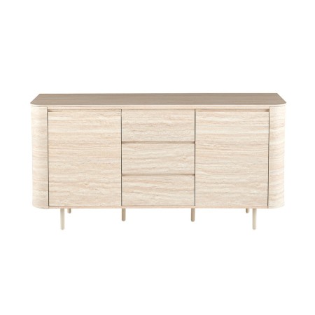 Comoda Fermo, MDF, ceramica, aspect travertin, bej, L.160 cm, MIFU000284-BG