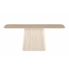 Masa dining Fermo, MDF, ceramica, aspect travertin, bej, L.180 cm, MIFU000286-BG