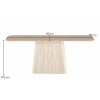Masa dining Fermo, MDF, ceramica, aspect travertin, bej, L.180 cm, MIFU000286-BG