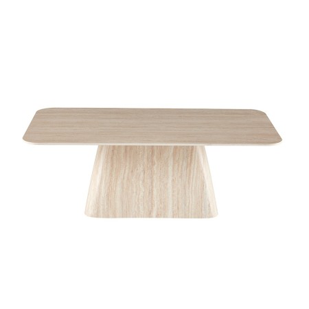 Masa de cafea Fermo, MDF, ceramica, aspect travertin, bej, L.130 cm, MIFU000287-BG