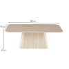 Masa de cafea Fermo, MDF, ceramica, aspect travertin, bej, L.130 cm, MIFU000287-BG