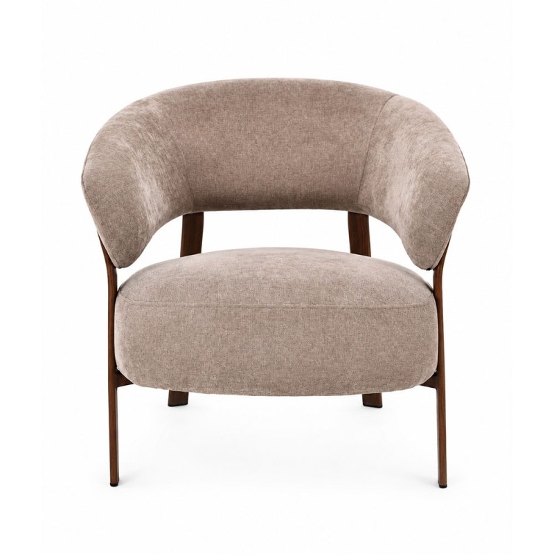 Fotoliu Rauma, metal, poliester, taupe, H.76 cm, MIFU000288-SD