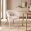 Scaun dining Rauma, metal, poliester, bej, H.79 cm, MIFU000289-BG