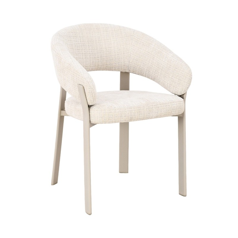 Scaun dining Rauma, metal, poliester, bej, H.79 cm, MIFU000289-BG