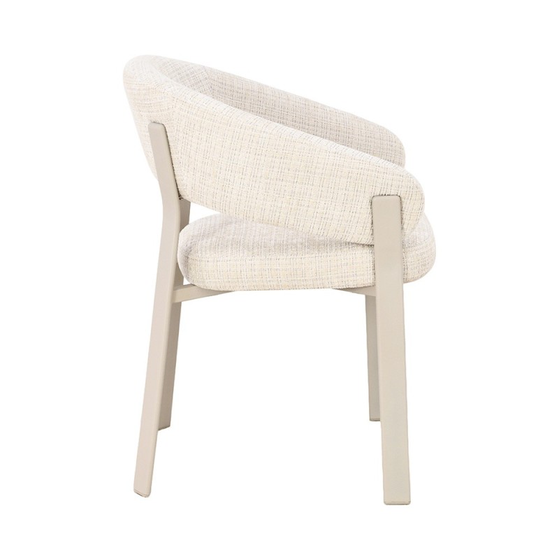 Scaun dining Rauma, metal, poliester, bej, H.79 cm, MIFU000289-BG