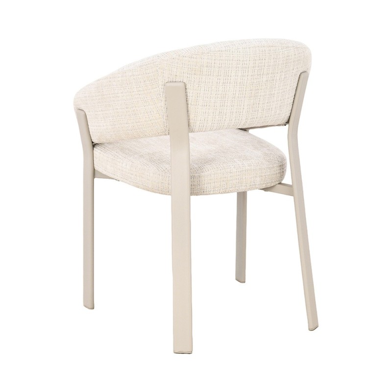 Scaun dining Rauma, metal, poliester, bej, H.79 cm, MIFU000289-BG