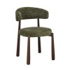 Scaun dining Durres, metal, poliester, verde/nuc, H.80 cm, MIFU000290-GR