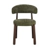 Scaun dining Durres, metal, poliester, verde/nuc, H.80 cm, MIFU000290-GR