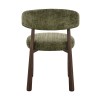 Scaun dining Durres, metal, poliester, verde/nuc, H.80 cm, MIFU000290-GR