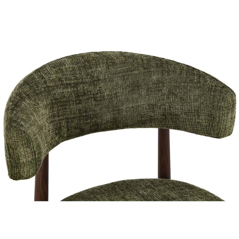 Scaun dining Durres, metal, poliester, verde/nuc, H.80 cm, MIFU000290-GR