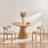 Scaun dining Durres, metal, poliester, bej/stejar, H.80 cm, MIFU000290-SD