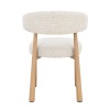 Scaun dining Durres, metal, poliester, bej/stejar, H.80 cm, MIFU000290-SD