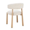 Scaun dining Durres, metal, poliester, bej/stejar, H.80 cm, MIFU000290-SD