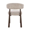 Scaun dining Durres, metal, poliester, bej/nuc, H.80 cm, MIFU000290-WALN
