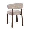 Scaun dining Durres, metal, poliester, bej/nuc, H.80 cm, MIFU000290-WALN